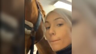 Girl tries Taking a Selfie with her horse and Finds Out quickly