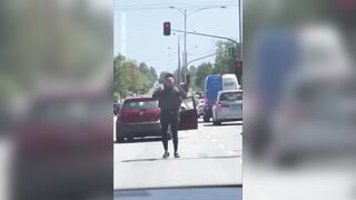 Road Raging Dude Receives Hilarious Instant Justice.... Wait for It.