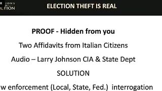 BREAKING: US and Italian Intelligence Testimony that the 2020 U.S. Election was Stolen from President Donald Trump.