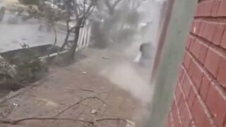 A helpless mother is walking down a street in Tehran when she experiences two stages of ruthless enemy fighter attacks up close!