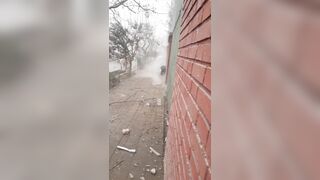 A helpless mother is walking down a street in Tehran when she experiences two stages of ruthless enemy fighter attacks up close!