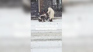 Just another day in Snowy Canada..... Lol