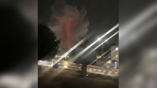 INSANE FOOTAGE CAPTURES THE MOMENT AN IRANIAN BALLISTIC MISSILE SLAMS INTO THE SOUTHE