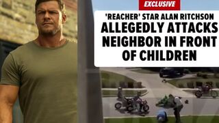 "Reacher" star Alan Ritchson was caught on camera punching his neighbor multiple tim