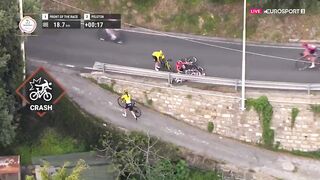 Terrifying crash at the Milan–San Remo bike race
