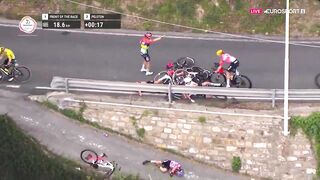 Terrifying crash at the Milan–San Remo bike race