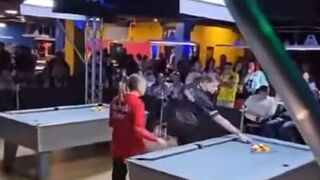 Female Pool Player Refuses to Play a Male Mental Patient Pretending to be a Woman