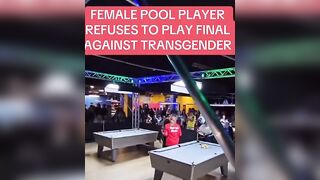 Female Pool Player Refuses to Play a Male Mental Patient Pretending to be a Woman