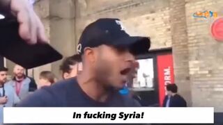 Fed Up Muslim Drops Truth Bombs on Fellow Arabs During Protest.
