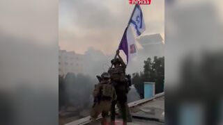 Israeli Troops Declare Victory by Putting their Flag atop Hospital in Gaza