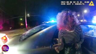 Defiant Drunk Lady Kicks Cop & Attempts Escaping Handcuffs After Drunken Brawl!