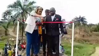 Ribbon Cutting Ceremonies for Bridges in Africa Hit Different.