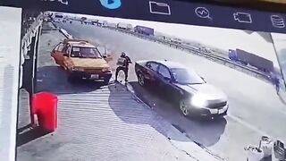 Man Unloading Car is Killed Instantly