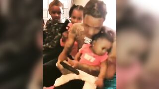 Dad makes Sure All of his Kids (Babies) Each have their Own Gun