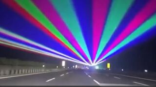 CHINA: Road Testing Lasers on Streets so Drivers Don't Fall Asleep.