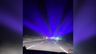CHINA: Road Testing Lasers on Streets so Drivers Don't Fall Asleep.