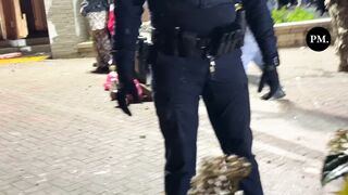 Breaking: Federal police officers make several arrests outside the ICE facility in Portland. Riots assault officers with heavy rocks and projectiles. Chaos.