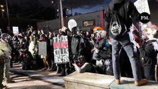 Breaking: Federal police officers make several arrests outside the ICE facility in Portland. Riots assault officers with heavy rocks and projectiles. Chaos.