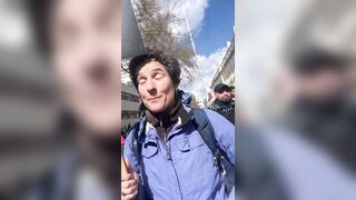 Iranian woman goes nuclear on a white liberal supporting a Terr*rist Regime