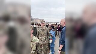 U.S. families hugging before saying goodbye. How dare Donald Trump do this to us all