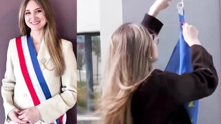 Several French far-right mayors take down EU flags