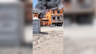 Someone is getting Fired..Very Expensive Houses being Built go Up in Flames