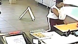Fed up McDonalds Manager Throws a Full Blown Blender at a Customer.