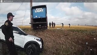 WILD: Drunk man steals Bud Light truck hits patrol car before pepper balls force him out