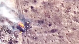 Drone Strike Turns Russian Soliders into Flaming Sparklers