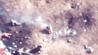 Drone Strike Turns Russian Soliders into Flaming Sparklers