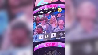 Poor Kid sitting with Beautiful Blonde gets "Friend Zoned" in Front of the Whole Stadium