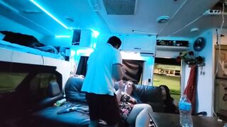 Drunk guy loses his mind after seeing his gf kissing another man in his RV.