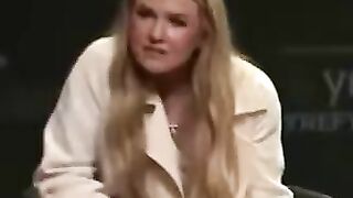 the reaction of Erika Kirk to this guy fact checking her and White House Press Secret