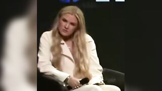 the reaction of Erika Kirk to this guy fact checking her and White House Press Secret