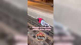 Depressed woman saved from suicide under train