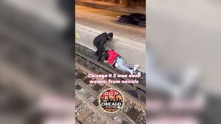 Depressed woman saved from suicide under train