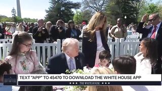 LMAO! Kid yells at President Trump: "Who IS that?!" referring to Melania Trump.......