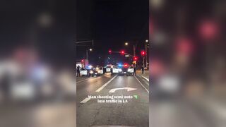 Man fires into traffic in LA, quickly subdued by responding officers