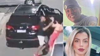 Cop Punches his Wife in the Head Several Times then Shoots her Dead on the Street.