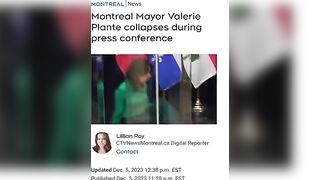 Pro-Vax Mayor of Montreal Collapses on Live TV.