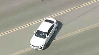 Car slams into a brick wall following a failed grappler attempt in Riverside County