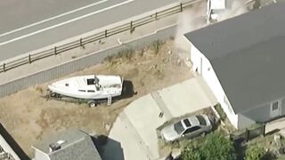 Car slams into a brick wall following a failed grappler attempt in Riverside County