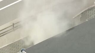 Car slams into a brick wall following a failed grappler attempt in Riverside County