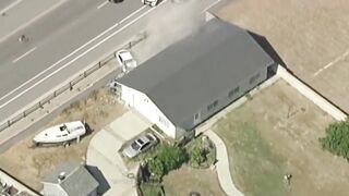 Car slams into a brick wall following a failed grappler attempt in Riverside County