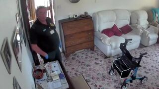 Paramedic Steals Cash from a Patient then looks up to see a Camera..Hi!