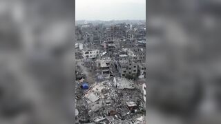Drone Video Reveals Gaza's Vast Rubble Fields After Years of War