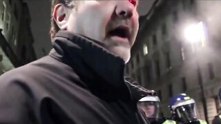 Super Calm and Laughing British Badass Takes on Hundreds of Invaders in London