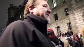 Super Calm and Laughing British Badass Takes on Hundreds of Invaders in London
