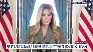 FULL: Not only did Melania Trump suddenly decide to give a televised address about Jeffrey Epstein, she's calling on Congress to "act," because Epstein was "not alone."