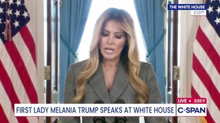 FULL: Not only did Melania Trump suddenly decide to give a televised address about Jeffrey Epstein, she's calling on Congress to "act," because Epstein was "not alone."